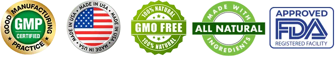 NeuroPrime trust badges GMP Made in USA Natural FDA